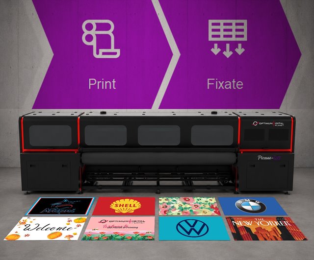 Detailed full-color printed logo mat samples